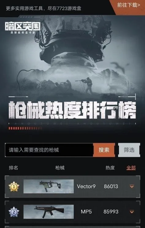 暗区突围枪械热度工具(枪械数据查询) 暗区突围枪械热度工具(枪械数据查询)