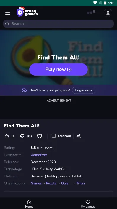 CrazyGames(��Ϸ����ƽ̨)v1.4 ��׿��